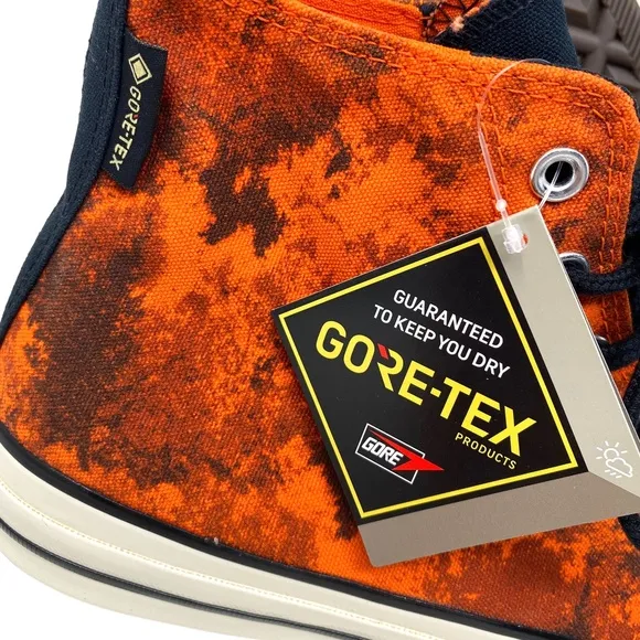 Converse Chuck 70 GORE-TEX High Black Orange Canvas Women’s Size Sneakers 172207