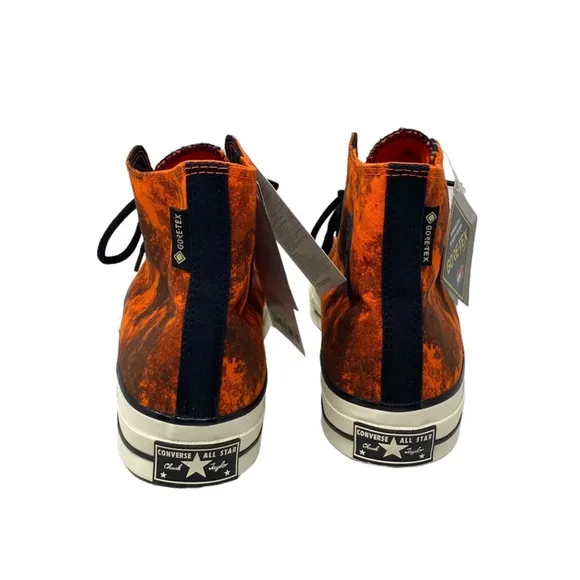 Converse Chuck 70 GORE-TEX High Black Orange Canvas Women’s Size Sneakers 172207