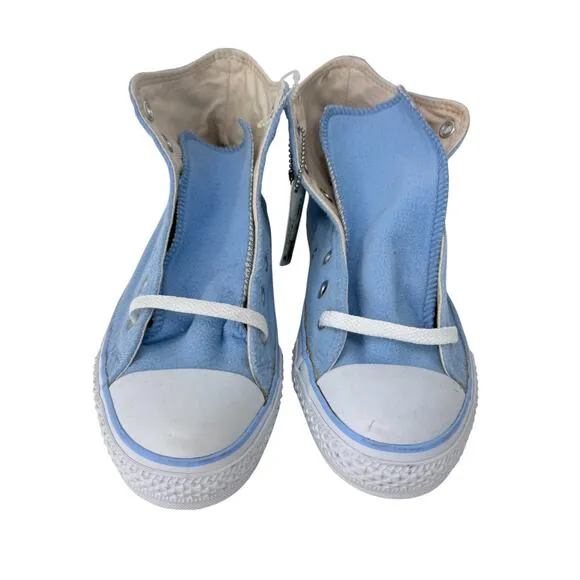 Converse Chuck Taylor All Star Baby Blue Fleece Sneakers Mens 6 Womens 8 1T565