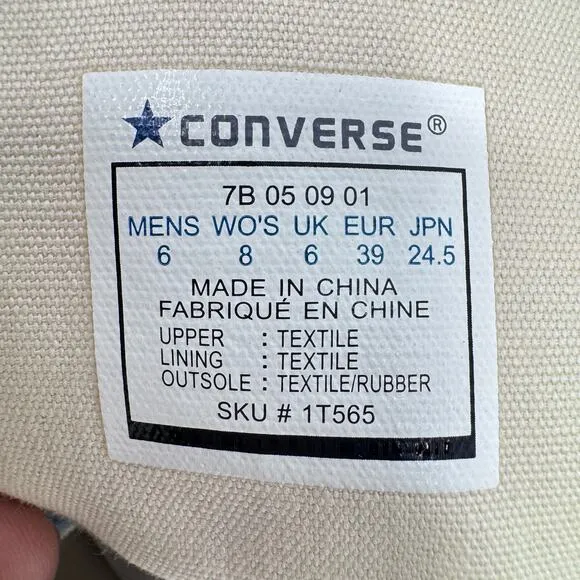 Converse Chuck Taylor All Star Baby Blue Fleece Sneakers Mens 6 Womens 8 1T565