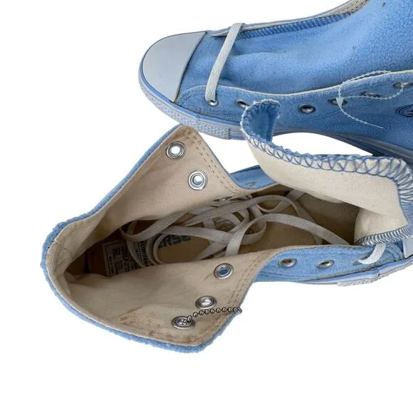 Converse Chuck Taylor All Star Baby Blue Fleece Sneakers Mens 6 Womens 8 1T565
