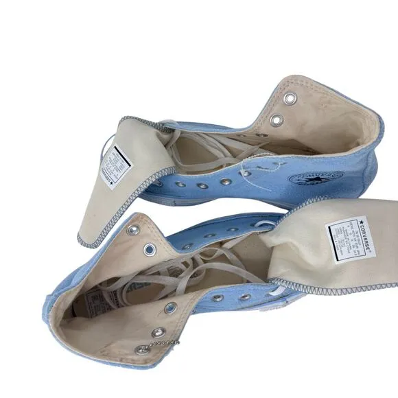 Converse Chuck Taylor All Star Baby Blue Fleece Sneakers Mens 6 Womens 8 1T565