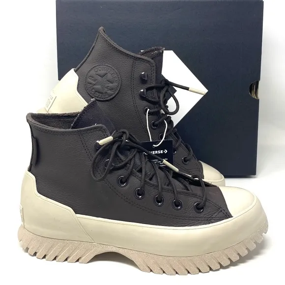 Converse Chuck Taylor Lugged 2.0 High Top Women's Brown Leather Sneakers A00911C