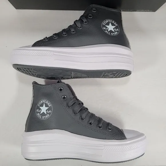 Converse CTAS Move Hi Platform Sneakers Iron Grey Women's Size 7