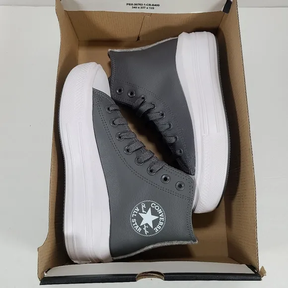 Converse CTAS Move Hi Platform Sneakers Iron Grey Women's Size 7