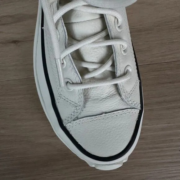 ❤️❤️❤️Converse Run Star Hike Hi Leather Women Shoes Sz 8 Beige Sneakers A05389C