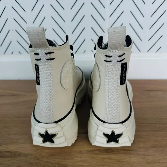 ❤️❤️❤️Converse Run Star Hike Hi Leather Women Shoes Sz 8 Beige Sneakers A05389C