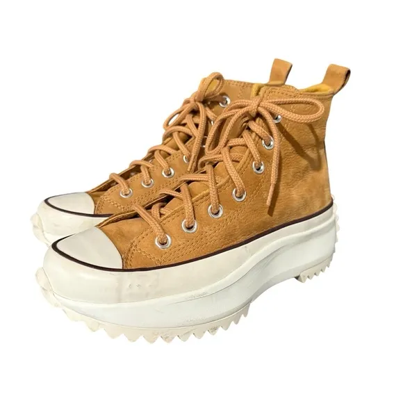 Converse Run Star Hike Platform Sneakers Wheat/Shadowberry Women’s Size 7.5