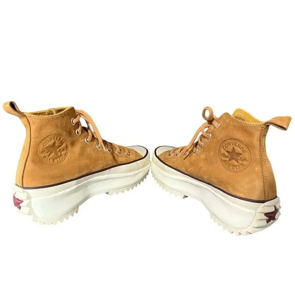 Converse Run Star Hike Platform Sneakers Wheat/Shadowberry Women’s Size 7.5