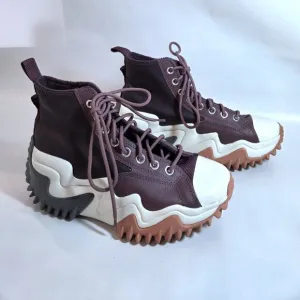 Converse Run Star Motion Counter Climate Leather Unisex Shoes in Black Cherry
