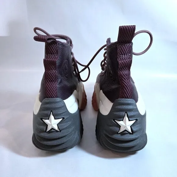 Converse Run Star Motion Counter Climate Leather Unisex Shoes in Black Cherry