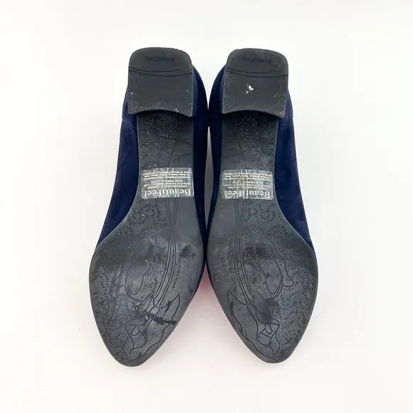 COPY - BeautiFeel Gia Pumps Navy Black Heels Booties Suede Leather Clogs EU 37