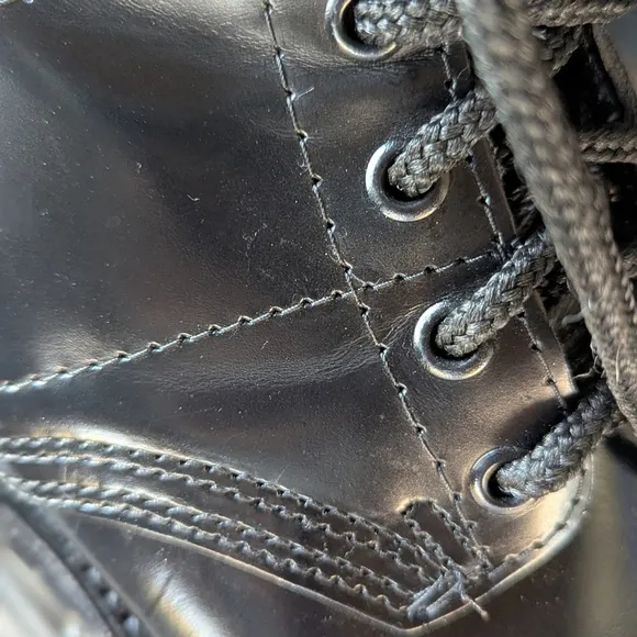Corcoran Women's Combat Boots 1515 Original Jump Sz 6.5 M Goth Black Leather