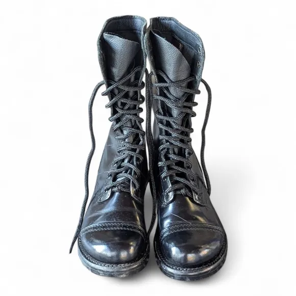 Corcoran Women's Combat Boots 1515 Original Jump Sz 6.5 M Goth Black Leather