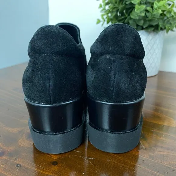 Cordani Black Suede Leather Amaya 2 Slip-On Platform Loafers NEW Size 36 6