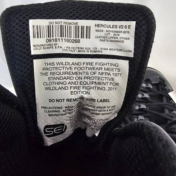 Cosmas Hercules V2 Boots 6E Men / 7.5 Women NFPA Firefighting NWT