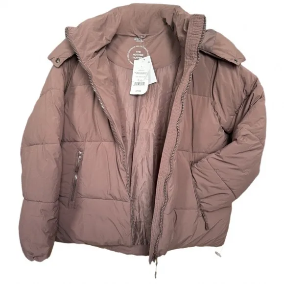 Cotton On Body Recycled Mother Puffer Jacket Deep Taupe Large