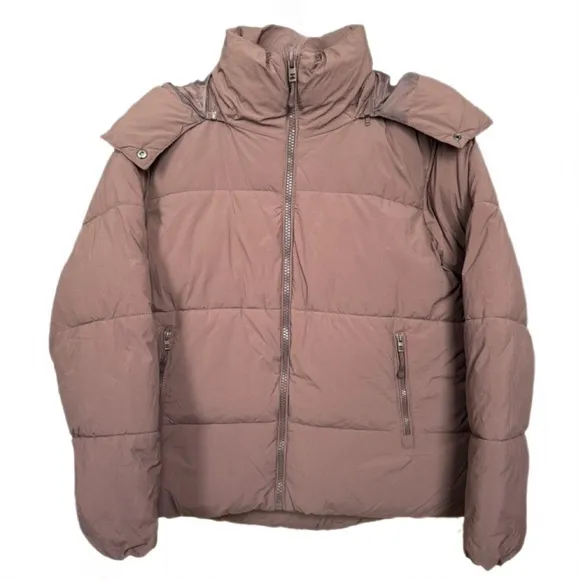 Cotton On Body Recycled Mother Puffer Jacket Deep Taupe Large