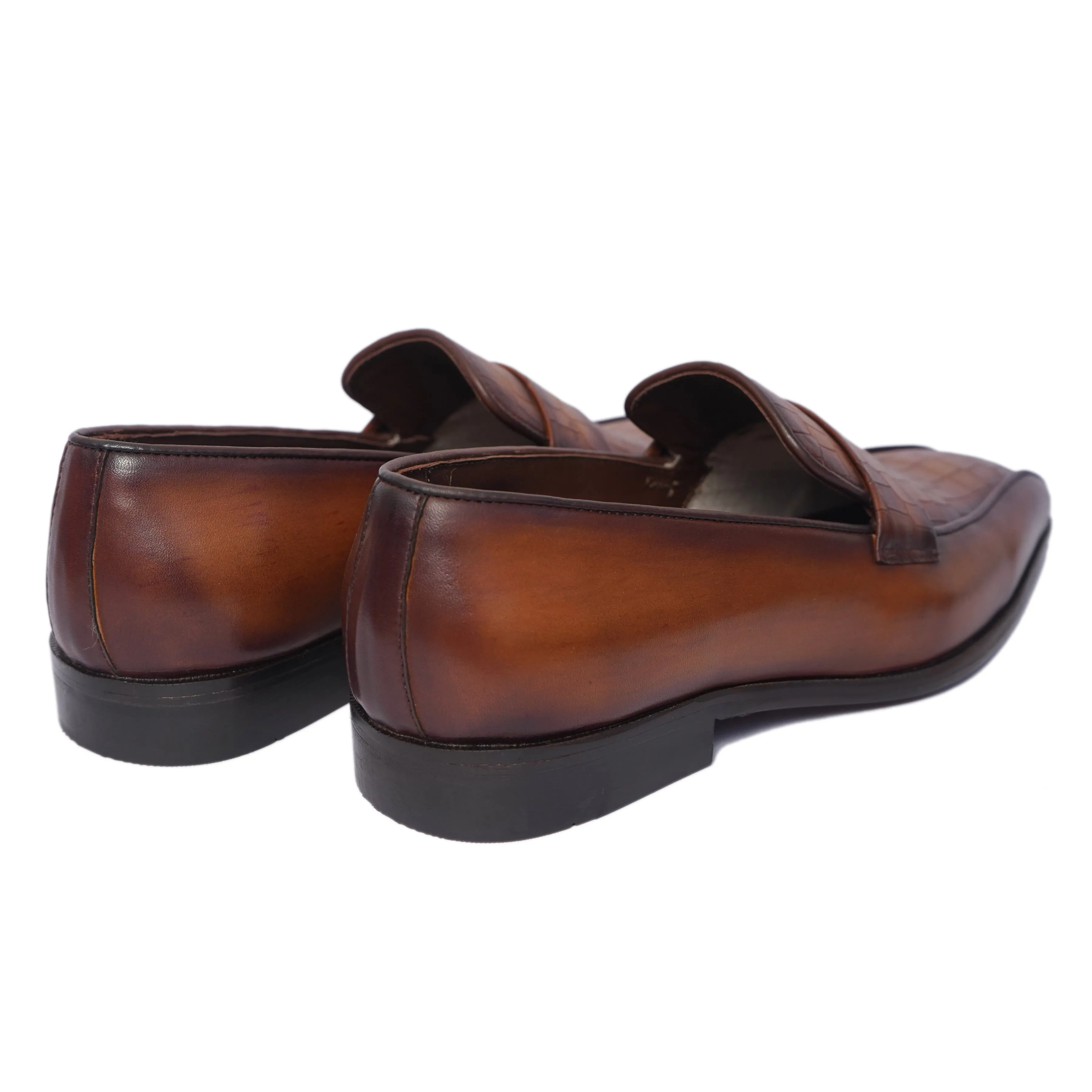 Croco Textured Loafers