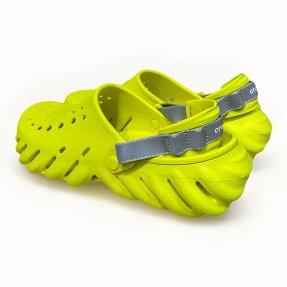 Crocs Echo Clogs Men size 13 w/ Reflective Strap Acidity Neon Yellow Slides New