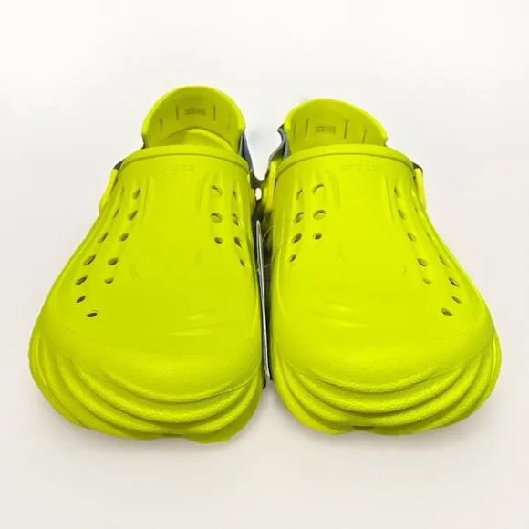 Crocs Echo Clogs Men size 13 w/ Reflective Strap Acidity Neon Yellow Slides New