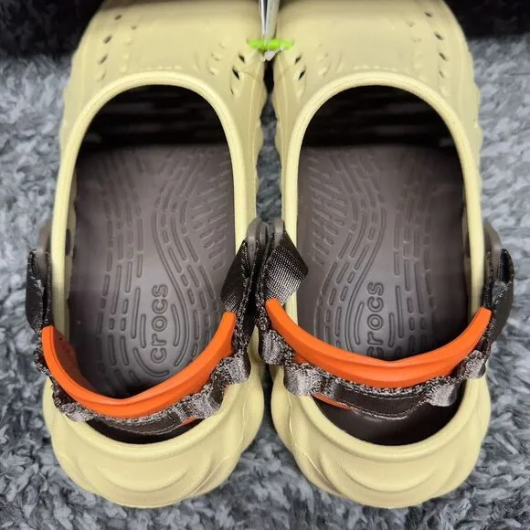 Crocs Echo Clogs Shoes Slides Mens Size‎ 9 Tan Sesame Casual Comfort Slip On