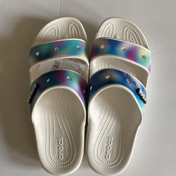 Crocs Men’s Size 9 Women’s 11 Adult Classic Two-Strap Slide Sandals