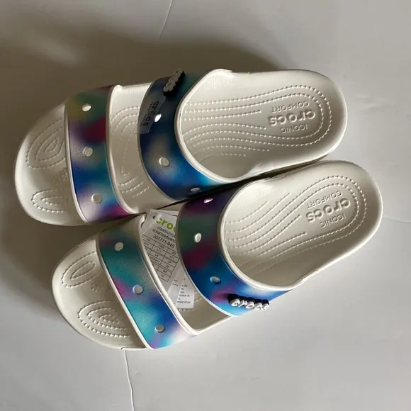 Crocs Men’s Size 9 Women’s 11 Adult Classic Two-Strap Slide Sandals