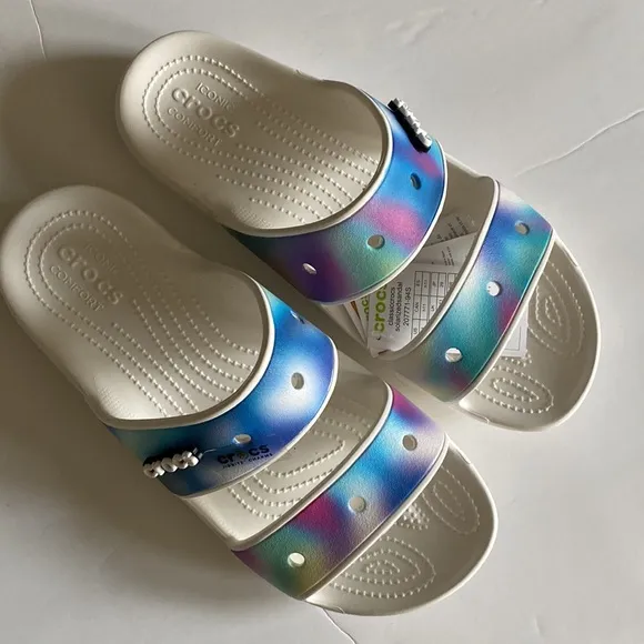 Crocs Men’s Size 9 Women’s 11 Adult Classic Two-Strap Slide Sandals