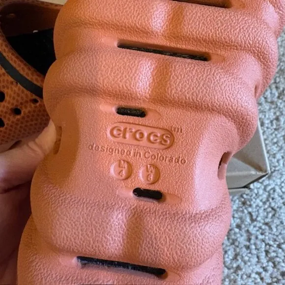 Crocs NBA Echo Slides Slip On Casual Sienna Black Men Size 4/Woman size 6