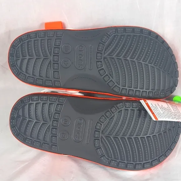 Crocs Nerf Slide Sandals with 4 Charms Unisex Adult Mens Size 10 Womens 12 NEW