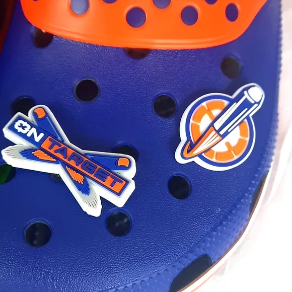 Crocs Nerf Slide Sandals with 4 Charms Unisex Adult Mens Size 10 Womens 12 NEW