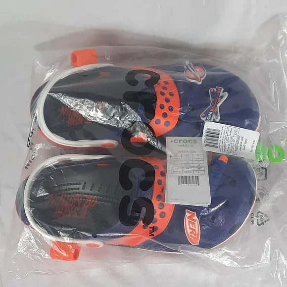Crocs Nerf Slide Sandals with 4 Charms Unisex Adult Mens Size 10 Womens 12 NEW