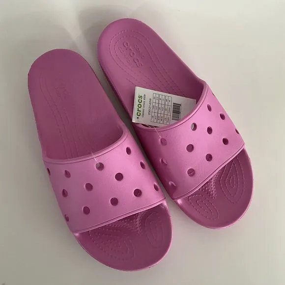 Crocs Sandals Men 13 Pink Open-toe Perforated Slides