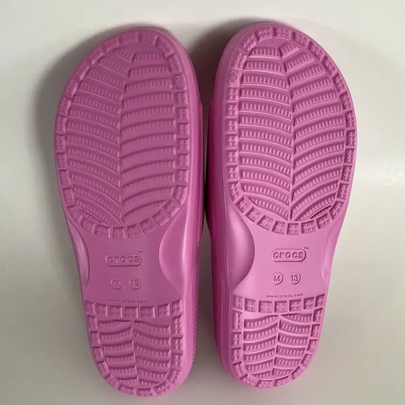 Crocs Sandals Men 13 Pink Open-toe Perforated Slides
