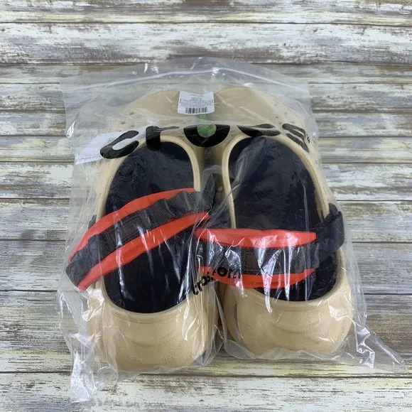 Crocs Shoes‎ Mens Size 11 Sesame ECHO CLOG Tan Waterproof Slides Slip On Outdoor