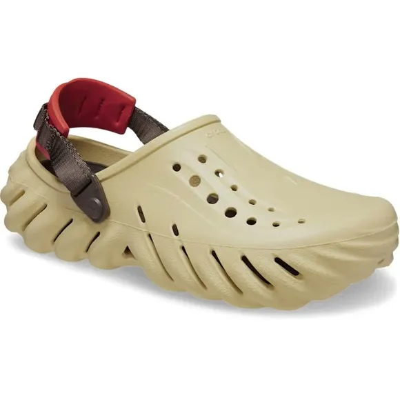 Crocs Shoes‎ Mens Size 11 Sesame ECHO CLOG Tan Waterproof Slides Slip On Outdoor