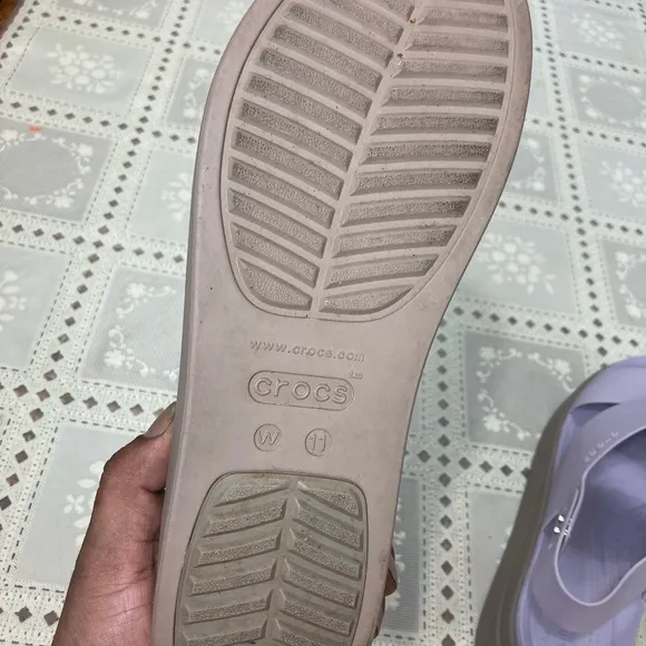 CROCS Women's Purple Platform Sandals with Slingback Size 11