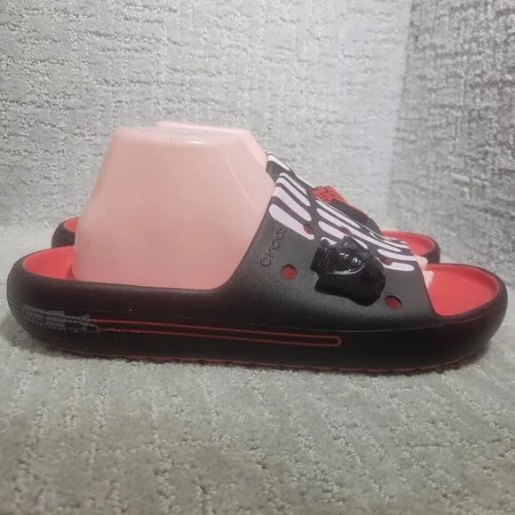 Crocs X Star Wars Darth Vader Unisex Size M10 W12 Black Red Slide Sandals 209829