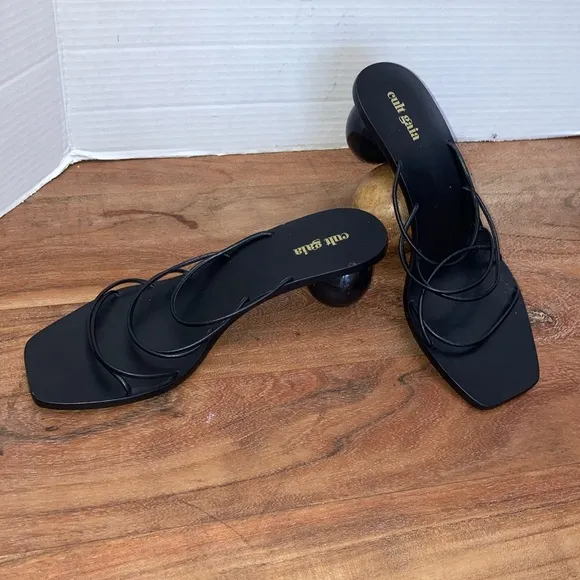 CULT GAIA CASSIE BALL SLIDE SANDAL LEATHER UPPER WOMEN Made in BRAZIL