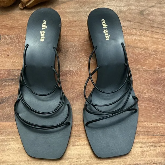 CULT GAIA CASSIE BALL SLIDE SANDAL LEATHER UPPER WOMEN Made in BRAZIL