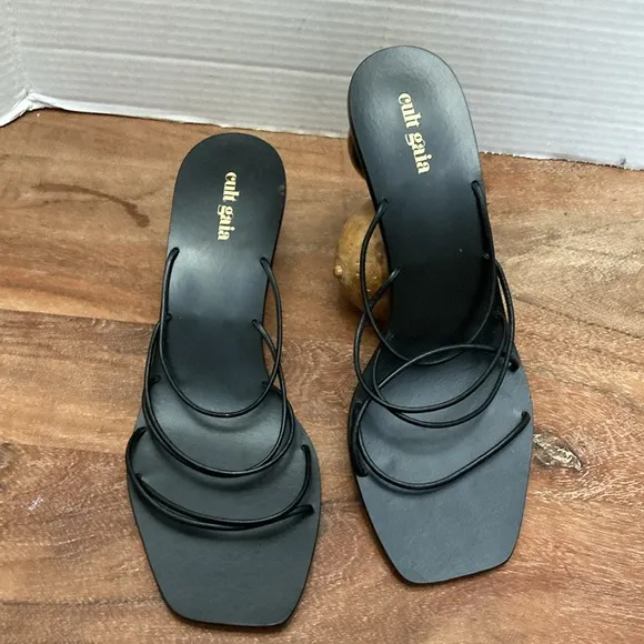 CULT GAIA CASSIE BALL SLIDE SANDAL LEATHER UPPER WOMEN Made in BRAZIL