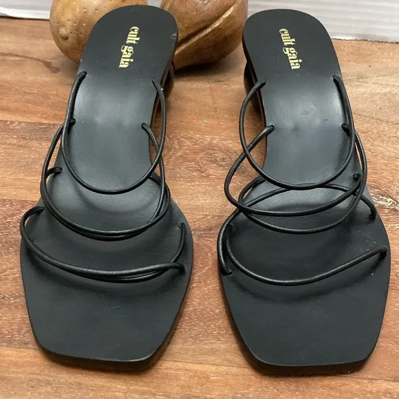 CULT GAIA CASSIE BALL SLIDE SANDAL LEATHER UPPER WOMEN Made in BRAZIL