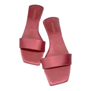 Cult Gaia Maya Satin Flat Sandal Shoe Rose 39.5
