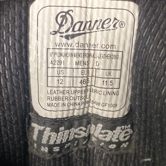 Danner Gore-Tex 200 Insulated Men’s Size 12 Brown and Black Rugged Boots