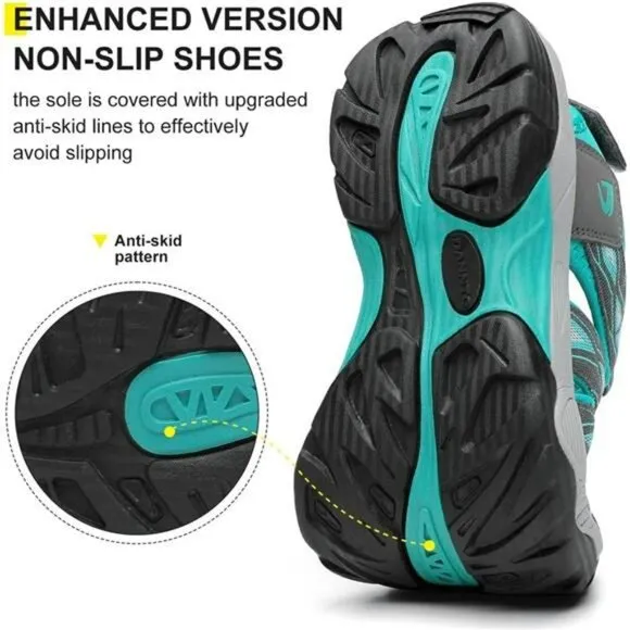 Dannto Womens Hiking Sandals Closed Toe Outdoor Water Shoes Lightweight Summer