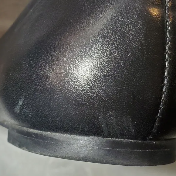 Dansko Ballet Style Rounded Toe Black Leather Flats Size 6 Wide
