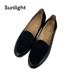 Dansko Black Women Leather &amp; Suede Loafers Size 37 Slip-On Shoes Durable Sole