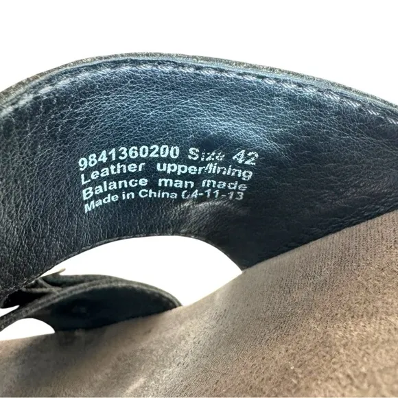 Dansko Embossed Black Leather Buckle Sandals Size 42