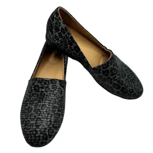 Dansko Larisa Grey Leopard Print Slip On Leather Flats Size 38 (7.5-8)